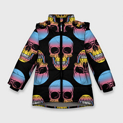 Зимняя куртка для девочки Neon skull!