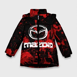 Куртка зимняя для девочки Мазда, цвет: 3D-черный