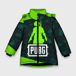 Куртка зимняя для девочки PUBG ПАБГ, цвет: 3D-черный