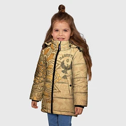 Куртка зимняя для девочки Дагестан в золоте, цвет: 3D-черный — фото 2
