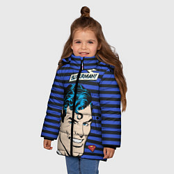 Куртка зимняя для девочки Superman!, цвет: 3D-черный — фото 2