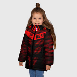 Куртка зимняя для девочки Экзоскелет СССР, цвет: 3D-черный — фото 2