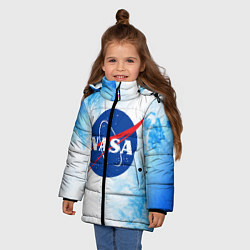 Куртка зимняя для девочки NASA НАСА, цвет: 3D-светло-серый — фото 2