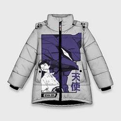 Куртка зимняя для девочки Синдзи Икари, цвет: 3D-черный