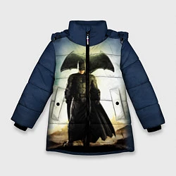Куртка зимняя для девочки Лига справедливости, цвет: 3D-черный