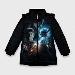 Куртка зимняя для девочки Star Trek, цвет: 3D-черный
