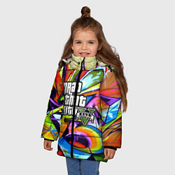 Куртка зимняя для девочки GTA:5, цвет: 3D-красный — фото 2