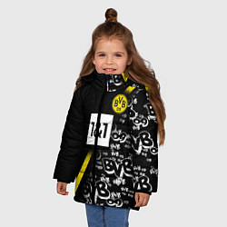 Куртка зимняя для девочки Dortmund 20202021 ФОРМА, цвет: 3D-черный — фото 2