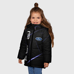 Куртка зимняя для девочки FORD, цвет: 3D-черный — фото 2