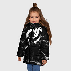 Куртка зимняя для девочки ХВОСТ ФЕИ, цвет: 3D-черный — фото 2