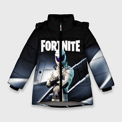 Куртка зимняя для девочки FORTNITE, цвет: 3D-светло-серый