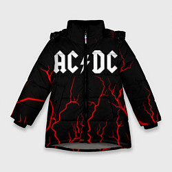 Куртка зимняя для девочки AC DС, цвет: 3D-светло-серый