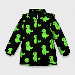 Зимняя куртка для девочки Динозавры