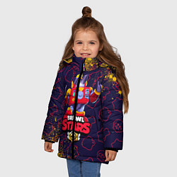 Куртка зимняя для девочки BRAWL STARS SURGE СУРЖ, цвет: 3D-черный — фото 2