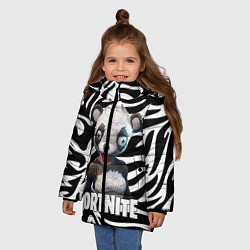 Куртка зимняя для девочки Fortnite Panda, цвет: 3D-черный — фото 2