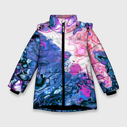 Куртка зимняя для девочки Акрил, цвет: 3D-черный