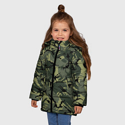 Куртка зимняя для девочки Камуфляж, цвет: 3D-черный — фото 2