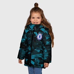 Куртка зимняя для девочки Chelsea Челси, цвет: 3D-черный — фото 2