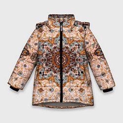 Куртка зимняя для девочки Старый ковер, цвет: 3D-светло-серый