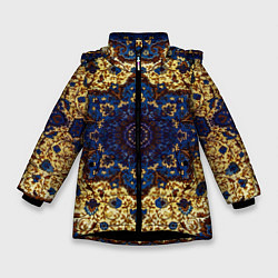 Куртка зимняя для девочки Золотой ковер, цвет: 3D-черный