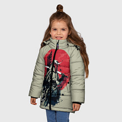 Куртка зимняя для девочки Samurai man, цвет: 3D-черный — фото 2