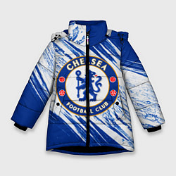Куртка зимняя для девочки Chelsea, цвет: 3D-черный