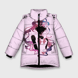 Куртка зимняя для девочки Космическая Сейлор Мун, цвет: 3D-черный
