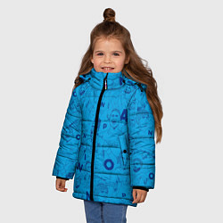 Куртка зимняя для девочки Наполи Блю, цвет: 3D-черный — фото 2
