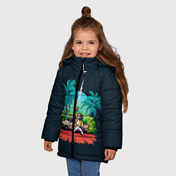 Куртка зимняя для девочки PUBG Pixel, цвет: 3D-черный — фото 2
