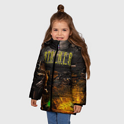 Куртка зимняя для девочки Stalker 2, цвет: 3D-черный — фото 2