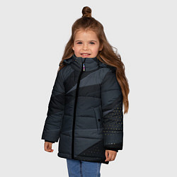 Куртка зимняя для девочки Metalic gray, цвет: 3D-черный — фото 2
