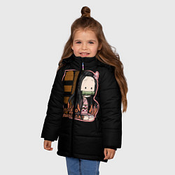 Куртка зимняя для девочки Корзинная девочка, цвет: 3D-светло-серый — фото 2
