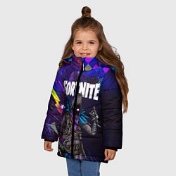 Куртка зимняя для девочки FORTNITE x RAVEN, цвет: 3D-черный — фото 2