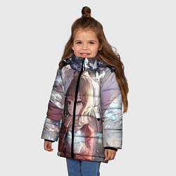 Куртка зимняя для девочки Город в котором меня нет, цвет: 3D-светло-серый — фото 2