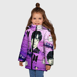Куртка зимняя для девочки I purple you, цвет: 3D-черный — фото 2