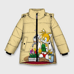 Куртка зимняя для девочки Sonic, цвет: 3D-красный