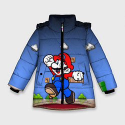 Куртка зимняя для девочки Mario, цвет: 3D-красный
