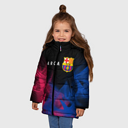 Куртка зимняя для девочки BARCELONA БАРСЕЛОНА, цвет: 3D-черный — фото 2