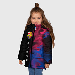 Куртка зимняя для девочки BARCELONA БАРСЕЛОНА, цвет: 3D-светло-серый — фото 2
