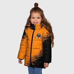 Куртка зимняя для девочки КОРОЛЬ И ШУТ, цвет: 3D-светло-серый — фото 2