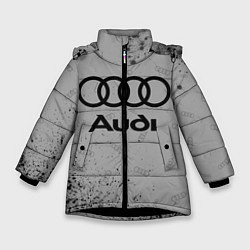 Куртка зимняя для девочки AUDI АУДИ, цвет: 3D-черный