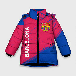Куртка зимняя для девочки BARCELONA БАРСЕЛОНА, цвет: 3D-черный