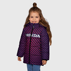 Куртка зимняя для девочки HONDA ХОНДА, цвет: 3D-черный — фото 2