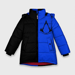 Куртка зимняя для девочки Assassins Creed Valhalla, цвет: 3D-красный