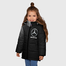 Куртка зимняя для девочки MERCEDES МЕРСЕДЕС, цвет: 3D-черный — фото 2