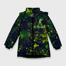 Куртка зимняя для девочки CS:GO, цвет: 3D-черный