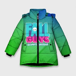 Куртка зимняя для девочки FALL GUYS, цвет: 3D-черный