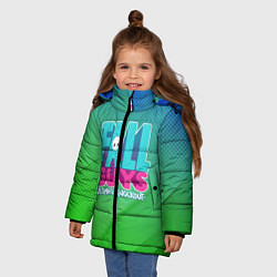 Куртка зимняя для девочки FALL GUYS, цвет: 3D-красный — фото 2