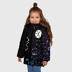 Куртка зимняя для девочки EXO BAND, цвет: 3D-черный — фото 2