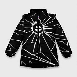 Куртка зимняя для девочки ЧЕРНОЕ ЗЕРКАЛО, цвет: 3D-черный